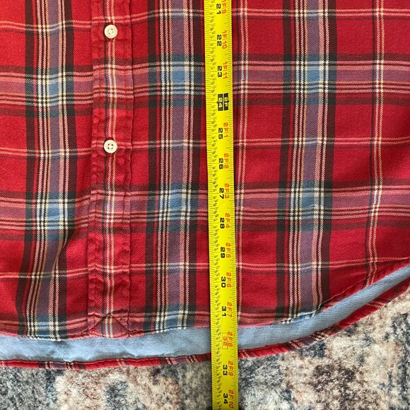 Ralph Lauren Polo Mens Red Plaid Double-Faced Button-Down Shirt XL Pony Logo - Picture 11 of 11